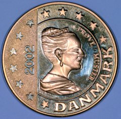Obverse of New Danish 5 Pattern Coin