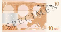 Back of 10 Euro Banknote