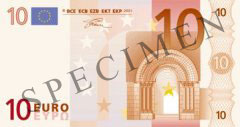 Front of 10 Euro Banknote