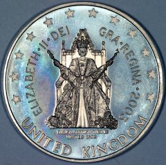 Obverse of 2003 British 5 Euro Pattern Coin