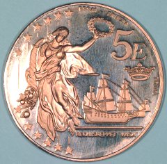 Reverse of Swedish 5 Euro Pattern Coin