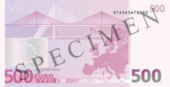 Back of 500 Euro Banknote