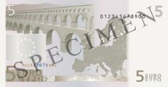 Back of 5 Euro Banknote